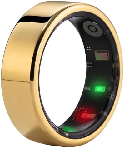 AMOVAN Smart Ring Health Tracker, Fitness Sleep Heart Rate Blood Oxygen Tracker Smart Ring, Water Resistant Bluetooth Fitness Tracker Rings…
