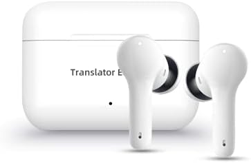 ANFIER M6 Translator Earbuds Language Translator Device Updated Chip 144 Languages and Acccents 0.5s Rapid Translation Music Calling and Translation (with Offline Package)