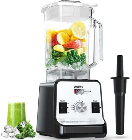 Aeitto Blender, Blenders for Kitchen with 1500-Watt Motor, 68 Oz Large Capacity, Professional Countertop Blenders for Ice Crush, Frozen Drinks (Silver L)