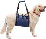 Afuwarm Wider Dog Lift Harness with Handle Help Elderly Canine Back Leg Disabled, Older Dogs Lifter Front or Rear Knee Brace for Torn ACL, Recovery Sling for Hind Hip Support, Medium