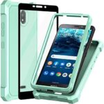 Ailiber for Nokia C100 Phone Case, Nokia C100 Case with Screen Protector, Dual Layer Structure Protection, Shockproof Corners TPU Bumper, Heavy Duty Rugged Protective Cover for Nokia C100-Mint Green