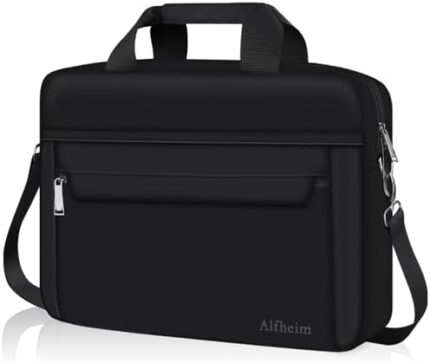 Alfheim 14 inch Laptop Bag Briefcase Shoulder Bag with Adjustable Detachable Shoulder Strap, Water Repellent Lightweight Messenger Bag for Travel Business,Compatible with Macbook Air