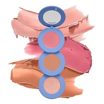 Alleyoop Stack The Odds - Multi-Use Face Palette Sassy Pants- Blush, Contour/Bronzer, Highlight and Mini Mirror - Blendable Cream to Natural Finish - Jojoba and Sunflower Oil - Cruelty-Free, and Vegan