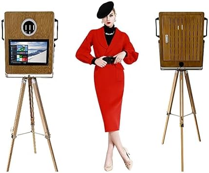 Aniwini 15.6 Inch DSLR Photo Booth Machine, Portable Touch Screen Selfie Kiosk Camera Photobooth with Flight Case, for Wedding Party Events