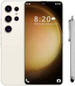 Arackyer S23 Ultra Cellphone, 5G Unlocked Android Smartphone, 6.8" FHD Display, 8GB+512GB ROM, 48+13MP Camera, 1TB Expandable Storage, 6000mAh Long Battery Life, Stylus Pen (White)