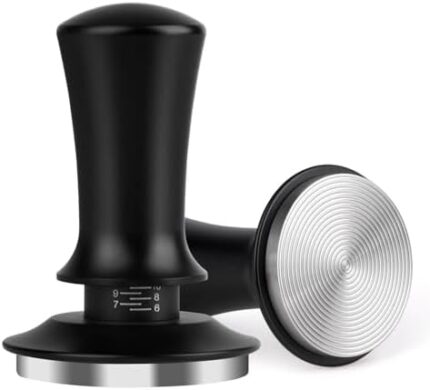 Attsky 53mm Espresso Tamper, Coffee Tamper for Espresso Machine, Espresso Tamp with Spring Loaded Tamper, Depth-adjustable Espresso Hand Tampers 53mm