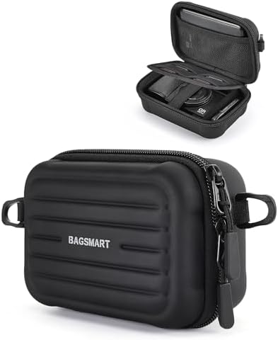 BAGSMART Digital Camera Case, Drop/Impact Protection Small Camera Bag, Waterproof Camera Case with Multiple Carrying Ways, Lightweight Small Camera Case Compatible with Canon PowerShot & GoPro