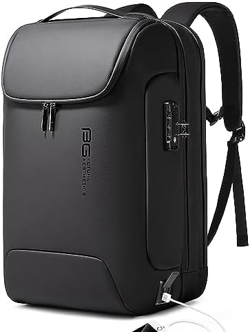 BANGE Men's Anti-Theft Backpack,Waterproof Fashion Travel Backpacks,High Tech Backpack with USB3.0 Charging Port,Business Laptop Backpack Fits 17.3 Inch Notebook…