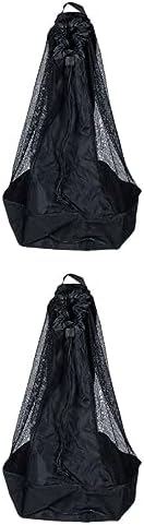 BESPORTBLE 2pcs ball storage bag schoolbag bookbag volleyball backpacks pickleball accessories drawstring pouch mesh sports equipment bag Basketball Supply Basketball Accessory foldable child