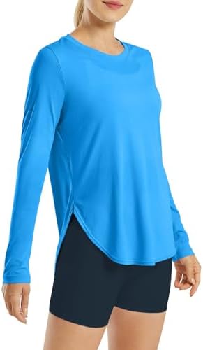 BKRIVE Women's Activewear T-Shirts - Long Sleeve Hiking Yoga Tops for Outdoor Clothing Lightweight SPF Shirt