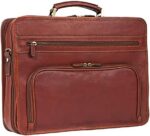 Banuce Full Grains Italian Leather Briefcase for Men 14 Inch Laptop Attache Case Men's Handbags Business Bags Brown