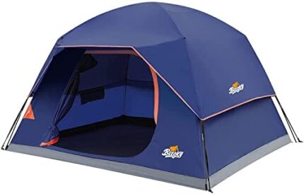 Beesky Waterproof Camping Tents 6/8 Person Windproof Easy Set Up Large Family Dome Tent with Removable Top Rain-Fly Large Mesh Windows Portable Carry Bag