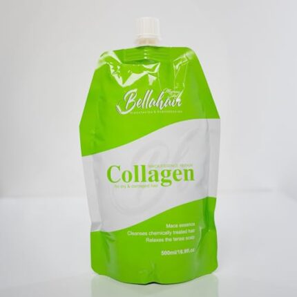 BellaHair | Collagen Cream keratin hair treatment hair mask for damaged hair honey extract, hydrolyzed keratin and rice for hydrated, repaired and soft hair Revitalize your hair care with our special formula 16.9oz