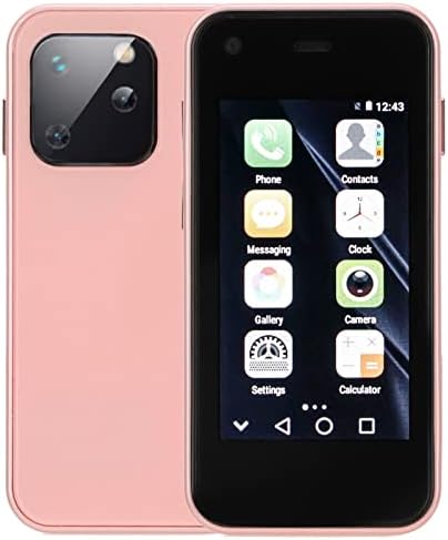 Bewinner XS13 Super Small Mini Smartphone, 2.5" Unlocked Cell Phone, Dual SIM 3G Tiny Mobile Phone, Quad Core CPU, 1GB RAM, 8GB ROM, Kids(Pink)