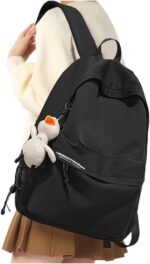 Black School Backpack for Girls Lightweight College High School Bookbag for Teens Durable Middle Students Bags for Boys Travel Rucksack Casual Daypack For Men Women Fit 14 Inch Laptop Backpacks