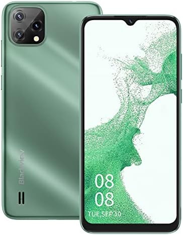 Blackview Cell Phones, A55 Phone, 4G Dual SIM Unlocked Cell Phones, 6.5" HD+ Screen, 3 SIM Card Slots, 16GB ROM/SD 128GB Expand Android Phone, Android 11 OS Smartphone, 4780mAh/Face ID Cricket Phone