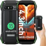 Blackview N6000 Rugged Smartphone 2023, 4.3-inch Small Rugged Phone,16GB+256GB Helio G99 6nm, Android 13, Dual SIM 4G, 208g Weight, 48MP Camera, IP68 Waterproof Phones, 18W Fast Charge 3880mAh, NFC