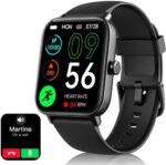 Bluetooth Call Smartwatch: Monitors Health, Track Fitness, Waterproof, 7-Day Battery Life, Compatible Android iOS, Ideas Gift for Senior, Parents, and Friends on Chrismas, New Year Thanksgiving Days