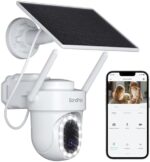 BondFree 2K Solar Security Camera, Security Cameras Wireless Outdoor with 14 Spotlights,Alarm,IP65 Waterproof,Night Vision,PIR Detection,Two-Way Audio-WiFi Security Camera