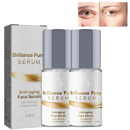 Brilliance Pump Serum Anti Aging,Brilliance Pump Eye Serum,Brilliance Pump Ageless Serum,Anti Aging Face Serum,Brilliance Pump Anti Wrinkle Skin Care Serum (2 PCS)