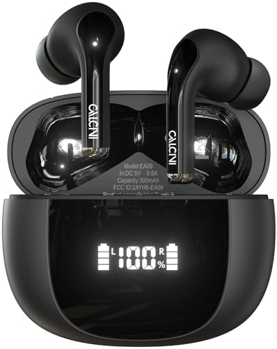 CALCINI True Wireless Earbuds Bluetooth 5.3 with Microphone, TWS Earbuds in-Ear Headphones with Charging Case,Waterproof Bluetooth Earphones for Samsung,Android,Phone,Run,Sport and Workout Cordless