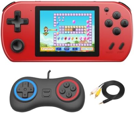 CULAGEiMi Handheld Game Console for Kids Adults Built-in 270 Retro Video Games, Portable Gaming System with Rechargeable Battery Gampad, Mini Arcade Toys Supports 2 Players Birthday Xmas Gifts, Red