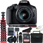 Canon EOS 2000D / Rebel T7 Digital SLR Camera Body w/EF-S 18-55mm f/3.5-5.6 Lens 3 Lens DSLR Kit + Pixibytes Basic Bundle (International Bundle) (Renewed)