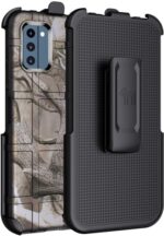 Case with Clip for Nokia C300 Phone, Nakedcellphone Special Ops [Outdoor Camouflage] Tactical Rugged Shield Cover and Ratchet Belt Hip Holster - Tree Leaf Real Woods Camo Design