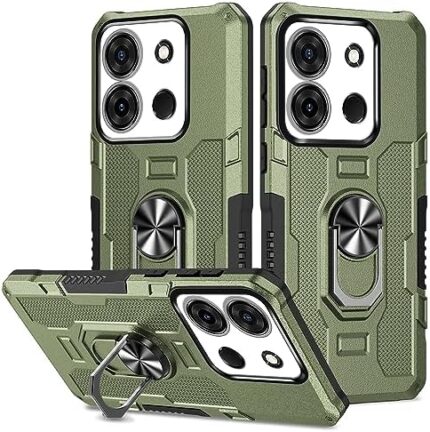 Compatible with Infinix Smart 7 Case,Magnetic Kickstand Shockproof Protective Cover,Compatible with Infinix Smart 7 X6515 Case 2 in 1 Phone Case Cover Green