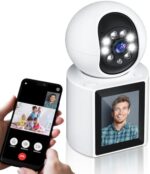 Copkim 1 Pcs Two-Way Video and Audio Camera Indoor with 2.8-Inch 1080p Screen, Pet Camera with Phone App Security Camera Video Calling Camera for Child/Elder/Dog/Pet(1 Pcs)