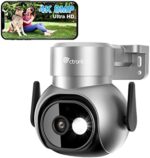 Ctronics 4K 8MP PTZ Outdoor Camera with Spotlight, 2,4/5GHz WiFi Security Camera Wired Camera Home Security with People/Pets/Vehicle Detection Auto Tracking 30m Color Night Vision IP66 Waterproof