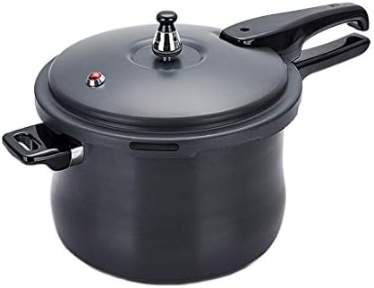 DNATS Stainless Steel Dishwasher Safe and Cadmium Free Pressure Cooker Cookware, Black (Size : 6L)