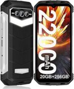 DOOGEE S100 PRO (2023) Rugged Smartphone, 22000mAh 20GB+256GB 4G Rugged Phone, 120Hz Android 12 Rugged Cell Phone, 130LM Camping Light, Dual Hi-res Speakers, 108MP Tri Camera, Night Vision, NFC, OTG