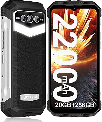DOOGEE S100 PRO (2023) Rugged Smartphone, 22000mAh 20GB+256GB 4G Rugged Phone, 120Hz Android 12 Rugged Cell Phone, 130LM Camping Light, Dual Hi-res Speakers, 108MP Tri Camera, Night Vision, NFC, OTG