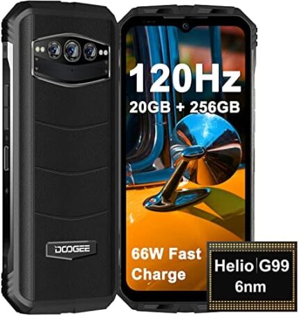 DOOGEE S100 Rugged Smartphone(2023), 20GB+256GB Dual 4G Gaming Rugged Phones Unlocked, 120Hz 6.58" Rugged Cell Phone, 66W Fast Charge, Dual Speakers, Android 12, 108MP Camera, Night Vision, NFC, OTG