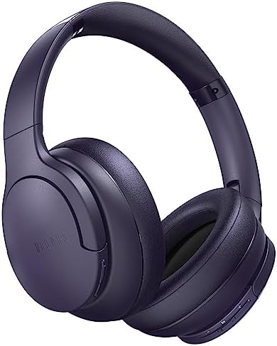 DOQAUS 𝐔𝐩𝐠𝐫𝐚𝐝𝐞𝐝 Wireless Headphones Over Ear, 90H Playtime Bluetooth 5.3 Wireless Headphones with 3EQ Modes, Built-in HD Mic, HiFi Stereo Sound, Deep Bass, Memory Foam Ear Cups (Purple)