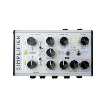 DSM & Humboldt - Simplifier MK-2 II DLX Zero Watt Dual Channel & Reverb Stereo Amplifier, Micro Amp, Mini Amp, Easy-to-Use Analog AMP Simulation with Headphone Output & AUX Slots - 200mA & 9 to 12 V