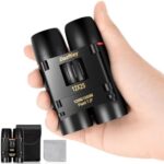 Dazftiey 12x25 Mini Pocket Binoculars for Adults Kids，Compact Lightweight High Powered Binoculars with Clear Vision,Binoculars for Cruise Ship Bird Watching,Travel, Opera Concert