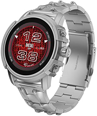 Diesel Men's Griffed Gen 6 45mm Stainless Steel Touchscreen Smart Watch, Color: Silver (Model: DZT2040V)