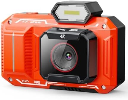 Digital Camera, 48MP HD Autofocus Anti-Shake Vlogging Camera 18X Digital Zoom, Point and Shoot Digital Camera with 32G SD Card Gift for Teens Beginners Student-Orange