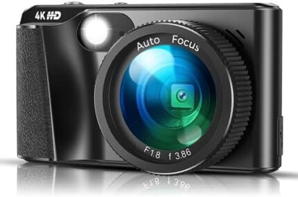 Digital Camera, Kids Camera, 4K 48MP Vlogging Camera with 32GB TF Card 24X Digital Zoom, Compact Point and Shoot Camera Portable Mini Camera Gifts for Students Teens Adults Girls Boys