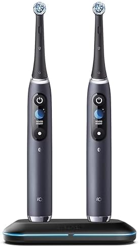 Dual Electric Toothbrush Charger for OralB iO Series 10/9 / 8/7 / 7G, Magnetic Charging Base with LED Indicator (Travel-Friendly) USB Powered Replacement for Braun OralB iO Models