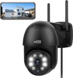 ENSTER 2.5K 4MP Security Camera Outdoor/Home, 5g WiFi Camera, 2.4G/5GHz Dual Bands, 360° PTZ IP Camera Outdoor with Human Motion Detection, Auto Tracking, Spotlight Color Night Vision, Two-Way Talk
