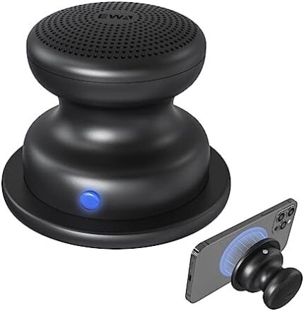 EWA A117 Mini Portable Wireless Bluetooth Speaker with Magnetic Base, Powerful Sound, Easy to Attach to Metal Surface, [Compatible with Magsafe, iPhone 15, 14, 13, 12 Pro/Max] for Home or Outdoor
