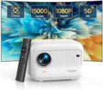 [Electric Focus]Mini Projector with 5G WiFi and Bluetooth 5.2,YABER 15000 Lumen 1080P Outdoor Projector Support ±40° Keystone Correction,Portable Projector for Phone/ TV Stick/Laptop/PS5