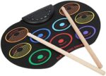 Electronic Drum Pad, Electronic Drum Pad Portable Colored Hand-Rolled Adult Beginner Percussion Instrument(Colorful)