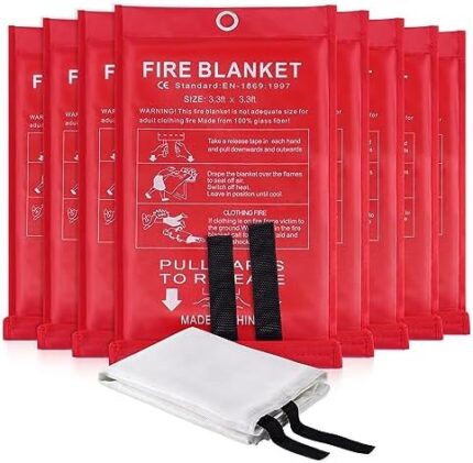 Emergency Fire Blanket for Camping Grill - Mondoshop Fire Retardant Blanket for Home Kitchen - Fireproof Blanket for Picnic, Grill, Car, Office, Warehouse, School, Fireplace