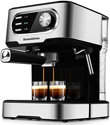 Espresso Machine 15 Bar Coffee Machine With Foaming Milk Frother Espresso Machine 15 Bar Coffee Machine With Foaming Milk Frother Wand, 850W High Performance No-Leaking 1.5 Liters Removable Water Tank Coffee Maker For Espresso, Cappuccino, Latte, Machiato