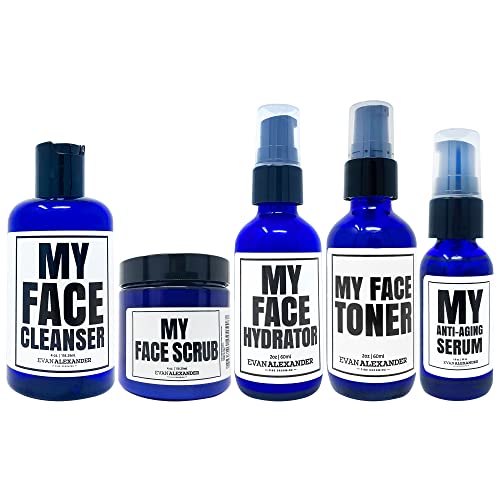 Evan Alexander Fine Grooming MY Age Defender Kit, Moisturizing, Exfoliating Evan Alexander Fine Grooming MY Age Defender Kit, Moisturizing, Exfoliating and Organic Anti-Aging Facial Kit for Men's, 5