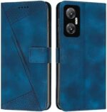 FACSER Flip Shockproof Case Compatible with Infinix Hot 20 5G Wallet Flip Phone Case Card Slot Holder Flip Cover Phone Case Wrist Strap Phone Case Compatible with Infinix Hot 20 5G (Color : Blue)
